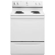 AMANA ACR3130BAW 4.8 cu. ft. Single Oven Free-Standing Electric Range, 30", White