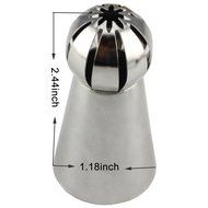 Mujiang 7 Pcs/Set Stainless Steel Russian Ball Icing Piping Nozzles Tips N3