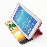Galaxy Tab 3 7.0 Case, Firefish Kickstand Feature High Quality PU Leather Wallet with Card Slots Damage Resistance... N61