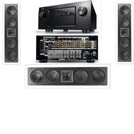 Klipsch KL-6504-THX In-Wall LCR Speaker(3-Each) Denon IN-Command AVR-4520CI- White