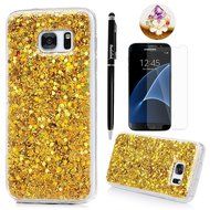 Badalink Galaxy S7 Case Shiny Glitter Sparkle Powder Series Shockproof Drop Protection Soft TPU Rubber Protective... N2