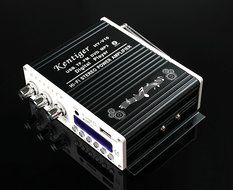 Douk Audio Bluetooth Digital HiFi Stereo Power Amplifier Bass Auto Car Audio Amp USB MP3 FM (Blue) N10