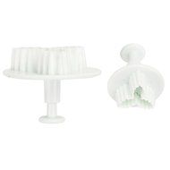 2X Holly Leaf Shape Icing Fondant Gumpaste Cake Decors Plunger Baking Mold Mould DIY N2