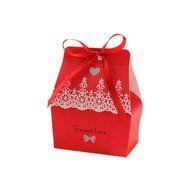 MuLuo Butterfly Bud Silk Pattern Favor Gift Candy Bomboniere Box