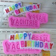Genenic Silicone Baking Tool Chocolate Mould Happy Birthday Cake Decorating Mold N2