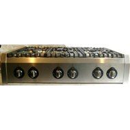 NEW 36" HTRT366NG SLIDE IN COOKTOP NATURAL GAS 6 BURNER STAINLESS STEEL W/ Bonus Griddle N3