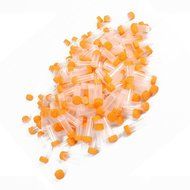 Centrifuge Tubes - SODIAL(R)200 Pcs 5ml Orange Cap Plastic Disposable Centrifuge Tubes N2