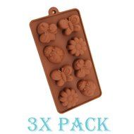 Pack of 3 X Butterfly Ladybug Beetle Ice Cube Chocolate Soap Tray Mold Silicone Party maker (Ships From USA) N4