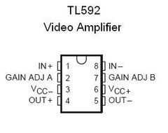 Video Amplifier IC - TL592 DIP-8 - 4 pieces N2