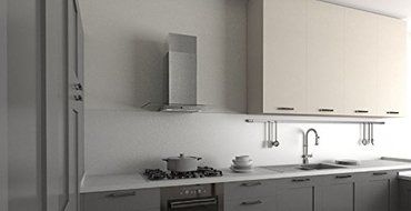 Faber GLAS36SS300-B 300 CFM 36" Glassy Flat Canopy Glass Kitchen Range Hood, Stainless Steel