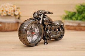 New Arrival Plastic Motorcycle alarm clock Birthday present fashion cute boutique Novelty Gadget N6