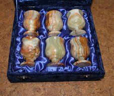 Stone 6 PCS shot glass for vodka + box