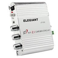 ELEGIANT 200W 12V Mini Hi-Fi Amplifier Booster Radio MP3 Stereo with Power Adapter for Car Motorcycle Home Black... N14