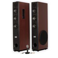 Acoustic Audio TSi650 Bluetooth Powered Floorstanding Tower Home Multimedia Speaker Pair and Mic TSi650M1 N2