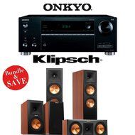 Onkyo TX-RZ610 7.2-Channel Network A/V Receiver + Klipsch RP-250F + Klipsch RP-250C + Klipsch RP-160M - 5.0 Reference...
