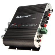 ELEGIANT 200W 12V Mini Hi-Fi Amplifier Booster Radio MP3 Stereo with Power Adapter for Car Motorcycle Home Black... N22