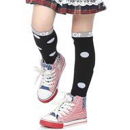 Banggood 1pair Children Candy Polka Dot Kids Long Socks N5
