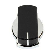 Belling CH60RX 444441158 Oven Cooker Hob Control Knob Switch (Black / Chrome) N2
