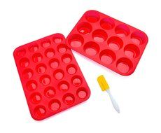 Alolli Silicone Mold Cupcake Baking Pan - Muffin Tin - Muffin Pan - 2 Baking Pans - Large Muffin Top Pan 12 cups... N3