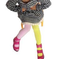 Phoneix New Chilren Girls Kids Two color Pantyhose Tights candy colored Stockings N6