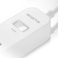 ISELECTOR 4-Outlet Surge Protector with 4 USB Output Power Strip Charging Station - 5 Feet Cord N5
