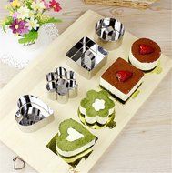SNW Stainless Steel Cheese Cake Cookie Cutter Mold Bakeware,Flower N5