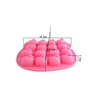 [Two Packed / Random Color]16 Cavity Hello Kitty Cat Silicone Mold Pan for Cake, Biscuit, Ice Cube, Chocolate,...