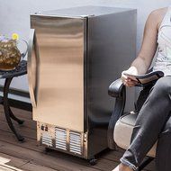 EdgeStar Outdoor Undercounter Clear Ice Maker - Stainless Steel N4