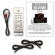 Theater Solutions TS212 Powered 2.1 Speaker System Multimedia with 2 Extension Cables N5