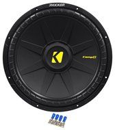 Kicker 40CWS154 CompS 15" 1200 Watt 2-Ohm Car Subwoofer+Vented Sub Enclosure Box N5