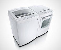 LG PAIR SPECIAL-Mega Capacity High Efficiency Top Load Laundry System *Pure White* (WT1801HWA_DLEY1701W)