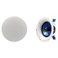 Yamaha NSIC400 90-Watts 2-Way RMS Speaker - White (4 Speakers + AmazonBasics Speaker Wire) N8