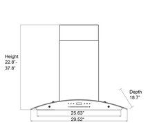 GOLDEN VANTAGE 30" European Style Ventless/Ductless Wall Mount Stainless Steel Range Hood Vent Swiping Sensor... N7