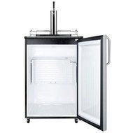 Summit : SBC500B 24 Freestanding Full Keg Beer Dispenser with Manual Defrost - Black