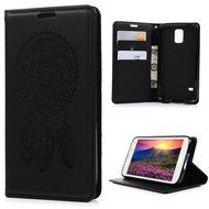 Galaxy S5 Case, YOKIRIN Printed Dream Catcher &amp; Campanula Design [Wrist Strap] Flip Folio... N16