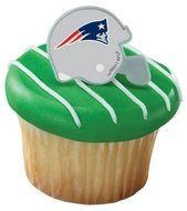 1 X NFL New England Patriots Cupcake Helmet Rings 12 count