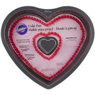Wilton 2105-0295 Valentine Nonstick Fluted Heart Cake Pan