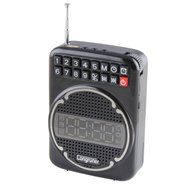 Longruner Portable Voice Amplifier Clock Fm USB Mini Megaphone Loudspeaker for Teacher,tour,sales(black) N6