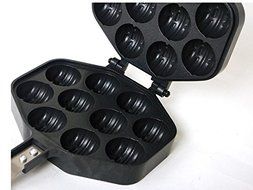 NEW Kitchen Taiyaki Walnut Waffle Pan Maker Cast Home Cooking N3