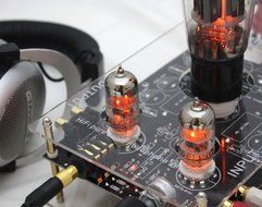 Nobsound Little Bear clear Acrylic Chassis 6N5P+6N3 Pre-AMP Pure Valve SEPP single ended push-pull Tube Headphone... N4