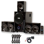 Acoustic Audio AA5160 Home Theater 5.1 Speaker System with Bluetooth FM Tuner and 4 Extension Cables N2