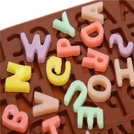 TANGCHU Letter Silicone Chocolate Mold 8.38*4.56inch Brown N2