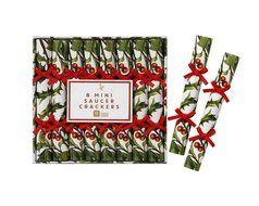 Talking Tables Botanical Christmas Saucer Crackers (8 Pack), Multicolor