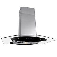 AKDY&reg; 36" Stainless Steel Island Mount Dual Side LED Touch Screen Display Range Hood Kitchen Cooking Vent w/ Baffle... N5