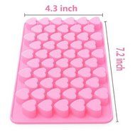 Bestjybt Silicone Mini Heart Shape Silicone Ice Cube Candy Mold Chocolate Mold N2