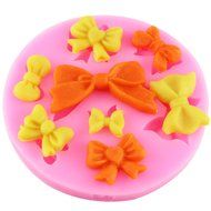 Mujiang 8 Mini Bow Silicone Sugar Clay Gumpaste Cake Decorating Molds N3