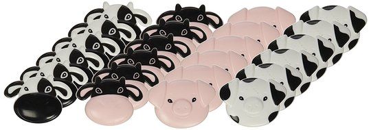 DecoPac Farm Animal Barnyard Friends 24-Piece Cupcake Rings Party Favors, Assorted