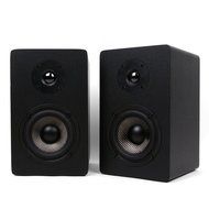 Micca MB42X Bookshelf Speakers With 4-Inch Carbon Fiber Woofer and Silk Dome Tweeter (Black, Pair) and AmazonBasics... N2