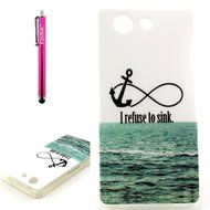 Xperia Z3 Case, Firefish [Shock Absorbent] [Slim Fit] [Anti Slip] Design Clear TPU Gel Silicone Soft Protective... N44