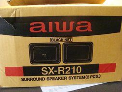 Aiwa Black Net SX-R210 Surround Speaker System 2 Bookshelf Surround Speakers N5